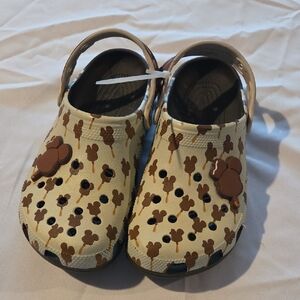 CROCS Women's Slippers with Brown Mickey Design